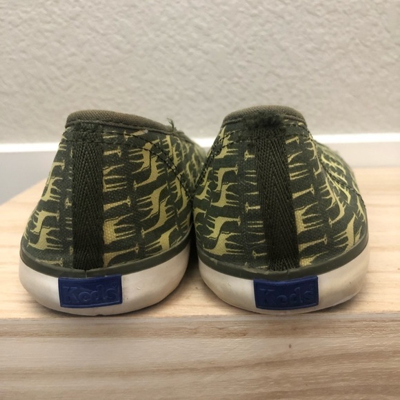 Keds Green & Yellow Giraffe Eleanor Mary Jane Slip On Sneakers 8 - Picture 6 of 7